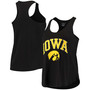 Women's Black Iowa Hawkeyes Essential Racerback Tank Top