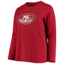 Women's Plus Size Scarlet San Francisco 49Ers Primary Logo Long Sleeve T-shirt