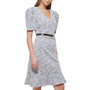 Women's Tweed Belted Puff-Sleeve Dress