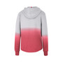 Women's Gray, Red Wisconsin Badgers Aurelia Dip-Dye Quarter-Snap Pullover Hoodie