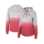Women's Gray, Red Wisconsin Badgers Aurelia Dip-Dye Quarter-Snap Pullover Hoodie