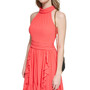 Women's Mock-Neck High-Low Maxi Dress
