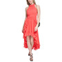 Women's Mock-Neck High-Low Maxi Dress