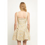 Women's Embroidered Linen Bustier Dress
