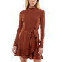 Juniors' Variegated Rib-Knit Fit & Flare Dress