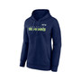 Women's Branded College Navy Seattle Seahawks Checklist Crossover V-Neck Pullover Hoodie