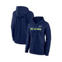 Women's Branded College Navy Seattle Seahawks Checklist Crossover V-Neck Pullover Hoodie