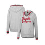 Women's Heathered Gray Wisconsin Badgers Andy V-Neck Pullover Hoodie