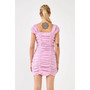 Women's Ruched Mini Dress with Cap Sleeves