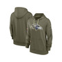Women's Olive Baltimore Ravens 2022 Salute to Service Performance Pullover Hoodie