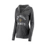 Women's Branded Black New Orleans Saints Doubleface Slub Pullover Hoodie