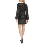 Women's Sequined Belted Shift Dress