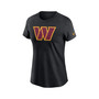 Women's Black Washington Commanders Logo Cotton Essential T-shirt