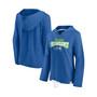 Women's Branded Heathered Royal Seattle Seahawks First Team Flowy Pullover Hoodie