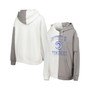 Women's Gray, White Kentucky Wildcats Split Pullover Hoodie