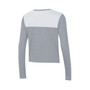 Women's White and Gray Notre Dame Fighting Irish Vault Cropped Long Sleeve T-shirt