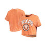 Women's Texas Orange Texas Longhorns Edith Vintage-Inspired Burnout Crop T-shirt