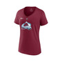 Women's Branded Nathan MacKinnon Burgundy Colorado Avalanche 2022 Stanley Cup Final Authentic Stack Name & Number V-Neck T-shirt