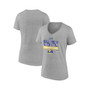 Women's Branded Heathered Gray Los Angeles Rams Super Bowl LVI Champions Locker Room Trophy Collection V-Neck T-shirt