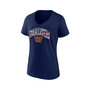 Women's Branded Navy Washington Commanders Team Banner Wave V-Neck T-shirt
