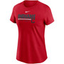 Women's Red Cleveland Indians Baseball T-shirt