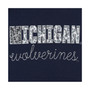 Women's Navy Michigan Wolverines Steamboat Animal Print Raglan Pullover Sweatshirt