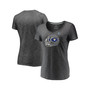 Women's Branded Heather Charcoal Los Angeles Rams Super Bowl LVI Champions Ring Bling V-Neck T-shirt