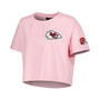 Women's Pink Kansas City Chiefs Cropped Boxy T-shirt