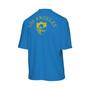 Women's Powder Blue Los Angeles Chargers Logo Half-Sleeve Mock Neck T-shirt