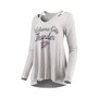Women's Threads Gray Oklahoma City Thunder Double Dribble Separation Long Sleeve V-Neck T-shirt