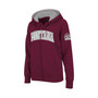 Women's Maroon Montana Grizzlies Arched Name Full-Zip Hoodie