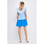 Women's Colorblock Ruffled Shift Dress