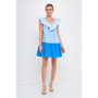 Women's Colorblock Ruffled Shift Dress