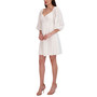 Women's Knot-Front Eyelet A-Line Dress