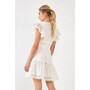 Women's Eyelet Mixed Media Mini Dress