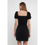 Women's Corsage Puff Sleeve Mini Dress