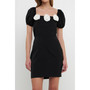 Women's Corsage Puff Sleeve Mini Dress