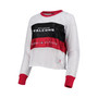 Women's White and Black Atlanta Falcons Mesh Raglan Long Sleeve T-shirt