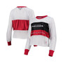 Women's White and Black Atlanta Falcons Mesh Raglan Long Sleeve T-shirt