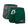 Women's Green, Charcoal Michigan State Spartans Fun Stuff Reversible Shorts