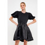 Women's Mixed Media Organza Mini Dress