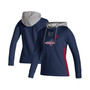 Women's Navy Washington Capitals Skate Lace AEROREADY Pullover Hoodie