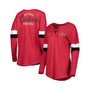 Women's Cardinal Arizona Cardinals Athletic Varsity Lace-Up Long Sleeve T-shirt