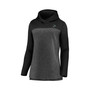 Women's Branded Heathered Charcoal and Black San Jose Sharks Chiller Fleece Pullover Hoodie