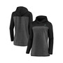 Women's Branded Heathered Charcoal and Black San Jose Sharks Chiller Fleece Pullover Hoodie