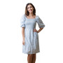 Womens' Smocked Bubble Sleeve Dress