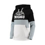 Women's Black and Gray Chicago White Sox Block and Tackle Colorblock Pullover Hoodie