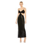 Women's Sequined Spaghetti Strap Cut Out Gown