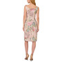 Women's Floral-Print Textured Square-Neck Sheath Dress