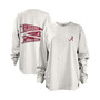 Women's White Alabama Crimson Tide Pennant Stack Oversized Long Sleeve T-shirt